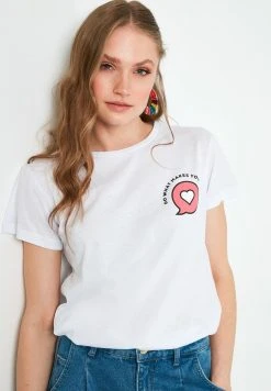 LELA Camiseta Estampada - White , Mujer