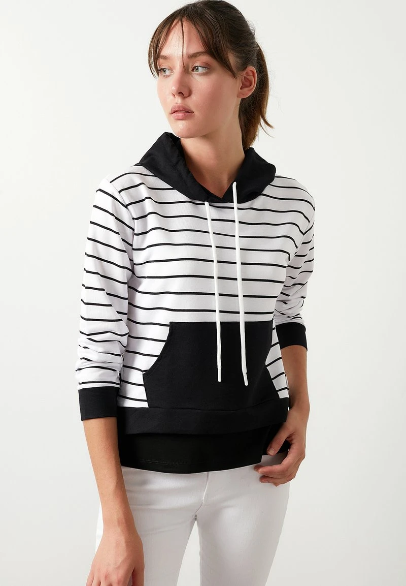 LELA Jersey Con Capucha - White , Mujer 1 LELA Jersey Con Capucha - White , Mujer