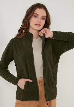 LELA HIGH COLLAR ZIPPER - Forro Polar - Khaki, Mujer -LELA Tienda 0ba1504ae19b4a10b5ef9c8310b13243