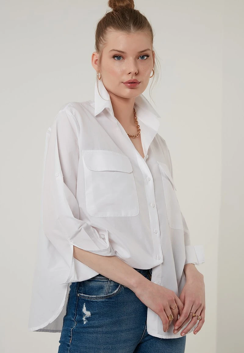 LELA REGULAR FIT - Camisa - White , Mujer 7 LELA REGULAR FIT - Camisa - White , Mujer - Imagen 7