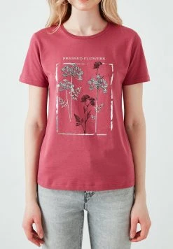 LELA Camiseta Estampada - Dusty Rose Color , Mujer