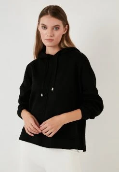 LELA HOODED OVERSIZED - Jersey De Punto - Black, Mujer -LELA Tienda 0e3196b43c20434a8540678d31b5ce58