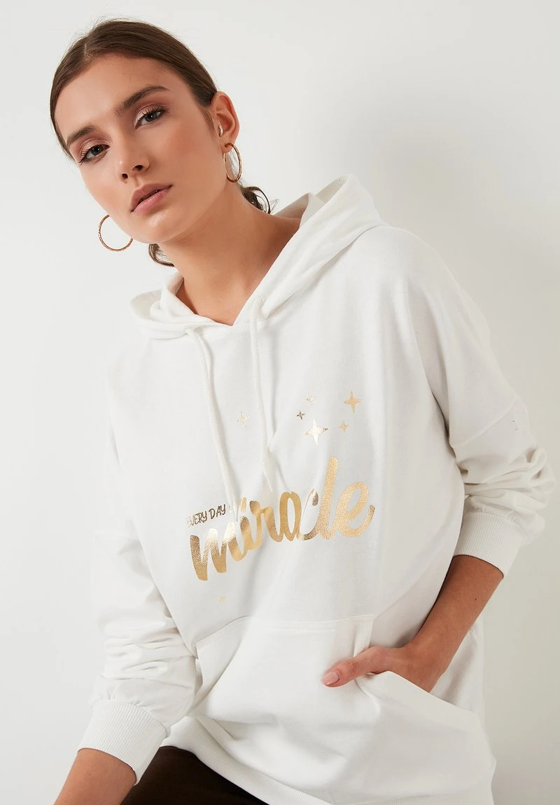 LELA Jersey Con Capucha - White , Mujer 4 LELA Jersey Con Capucha - White , Mujer - Imagen 4