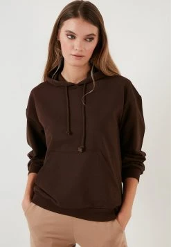 LELA BACK KANGAROO POCKET - Sudadera - Brown , Mujer -LELA Tienda 0e88f12103d54f77a78c3f62afbd4d3e