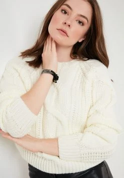 LELA CREW NECK JUMPER 4615106 - Jersey De Punto - Ecru , Mujer -LELA Tienda 0f2a22b8a47a493d82193c276cdf497c