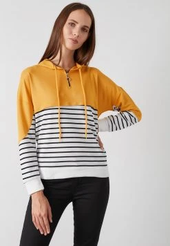 LELA Jersey Con Capucha - Mustard Color , Mujer