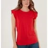 LELA Camiseta Básica - Red , Mujer