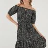LELA Vestido Informal - Black , Mujer