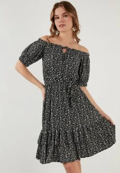 LELA Vestido Informal - Black , Mujer