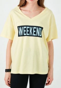 LELA Camiseta Estampada - Yellow, Mujer -LELA Tienda 121e21892f82421285676e0b98107748