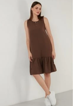 LELA REGULAR FIT MIDI - Vestido Informal - Brown, Mujer 9 LELA REGULAR FIT MIDI - Vestido Informal - Brown, Mujer -LELA Tienda 1268820f5cd04242a402c563845a1669