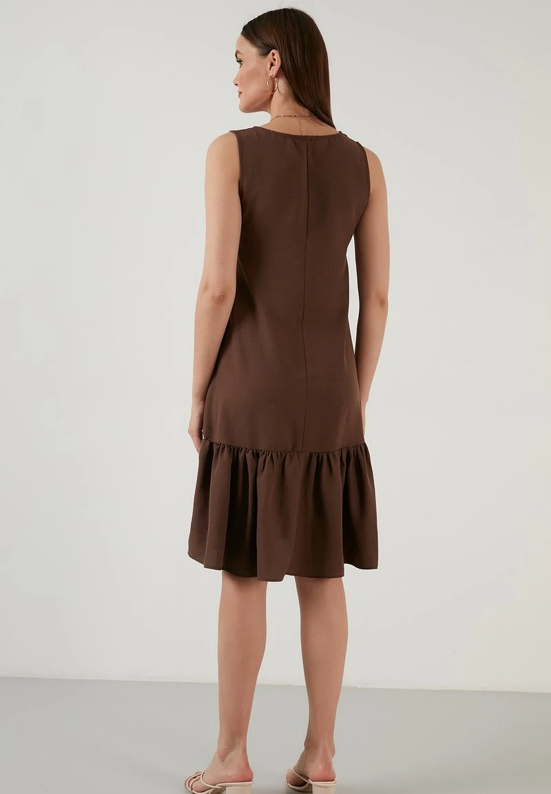 LELA REGULAR FIT MIDI - Vestido Informal - Brown, Mujer 3 LELA REGULAR FIT MIDI - Vestido Informal - Brown, Mujer - Imagen 3