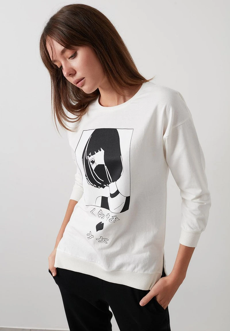 LELA Sudadera - Ecru , Mujer 1 LELA Sudadera - Ecru , Mujer