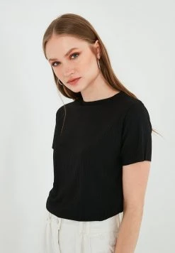 LELA Camiseta Estampada - Black , Mujer