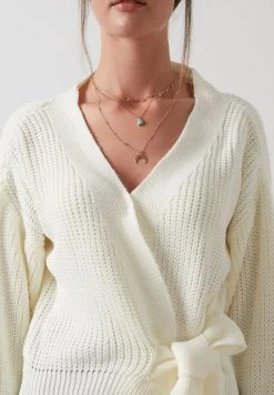 LELA V NECK - Jersey De Punto - Ecru , Mujer -LELA Tienda 15bc00e54d6b41ff92bb38e78d054e9d