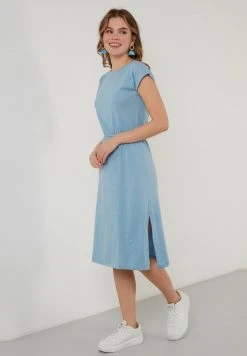 LELA SHORT SLEEVE - Vestido Informal - Baby Blue , Mujer -LELA Tienda 19652dbc5b30413080c80e2d65d91324
