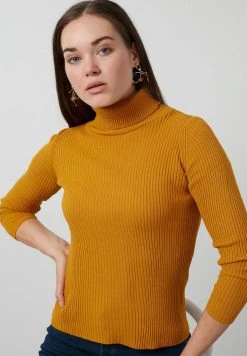 LELA Jersey De Punto - Mustard Color, Mujer -LELA Tienda 19a12d6b089d465f8b9ecee5d6afba93