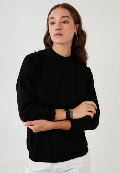 LELA HIGH COLLAR BASIC SWEATSHIRT - Sudadera - Black , Mujer 7 LELA HIGH COLLAR BASIC SWEATSHIRT - Sudadera - Black , Mujer -LELA Tienda 1c62a8335c804523b41c615629d9767a