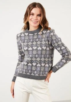 LELA Jersey De Punto - Dark Grey , Mujer