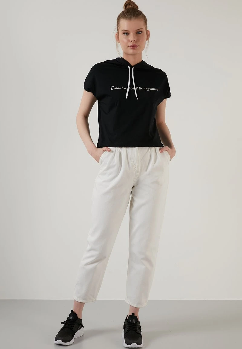 LELA Jersey Con Capucha - Black , Mujer 2 LELA Jersey Con Capucha - Black , Mujer - Imagen 2