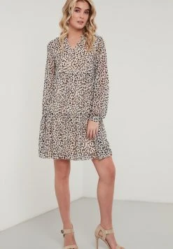 LELA LONG SLEEVE MINI - Vestido Informal - Leopard, Mujer -LELA Tienda 1eb79b5e9c7f4cdabe17d96ba98dc0ec