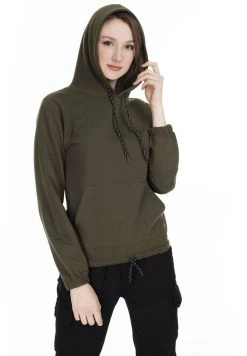 LELA Jersey Con Capucha - Khaki, Mujer -LELA Tienda 2059e403448a4318ae02403209a70042