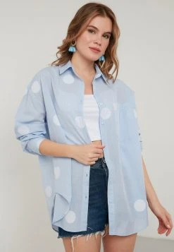 LELA REGULAR FIT - Camisa - Blue , Mujer -LELA Tienda 20678a7bc8fe416f933e9f3f7cb4f86f
