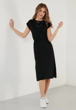 LELA SHORT SLEEVE - Vestido Informal - Black, Mujer -LELA Tienda 208076d3ba52452cb70e39b088483cbc