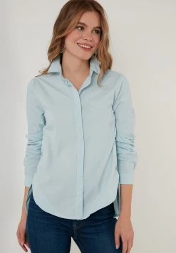 LELA Camisa - Baby Blue , Mujer -LELA Tienda 20aa6eb6ffa04c0bb10a1973aa93d925
