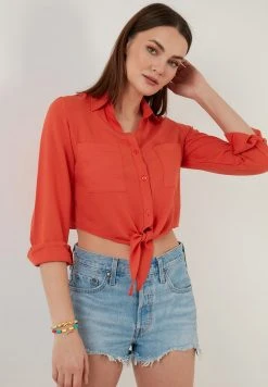 LELA REGULAR FIT - Camisa - Coral , Mujer -LELA Tienda 228eda474ac5496ca8275747c8899d7d