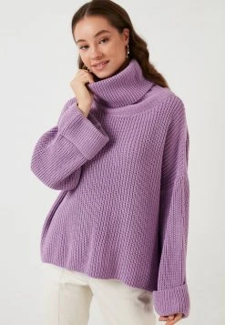 LELA BUTTON-DOWN - Jersey De Punto - Lilac , Mujer