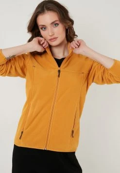 LELA HIGH COLLAR ZIPPER - Forro Polar - Mustard Color , Mujer -LELA Tienda 2319076500c04e6b8115330380b3347a
