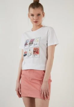 LELA Camiseta Estampada - White , Mujer -LELA Tienda 24d549632901474da96ee84cf29cbf4e