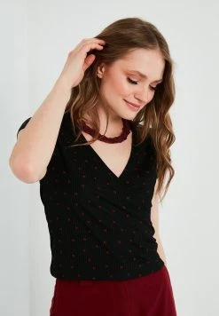 LELA PRINT - Blusa - Black Red, Mujer -LELA Tienda 259c3e6a8db54e7fa8254e43757ff8e1