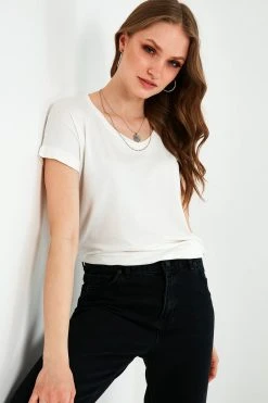 LELA Camiseta Básica - Ecru , Mujer