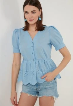 LELA REGULAR FIT - Blusa - Blue , Mujer -LELA Tienda 26bf1e727bbb41b8bc353f8976a0bd35