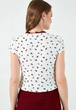 LELA PRINT - Blusa - Ecru Bordeaux , Mujer -LELA Tienda 26fa56a4db264bfdaf707fa9f955f056