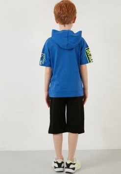LELA REGULAR FIT T-SHIRT AND SHORTS - Shorts - Blue , Niños -LELA Tienda 27b34932096643eaadf984915264482c