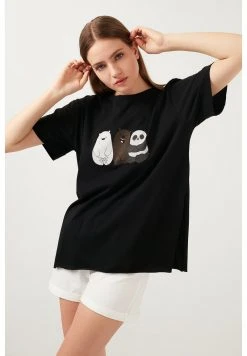LELA OVERSIZED - Camiseta Estampada - Black , Mujer -LELA Tienda 2a29d0efb3a8436eadee28399ee17e9c