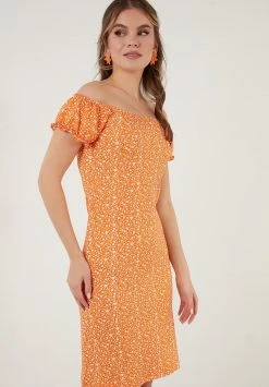 LELA Vestido De Tubo - Orange , Mujer -LELA Tienda 2d2802302bc44fe4bd9ae193f3bebc37