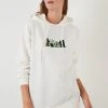 LELA HOODED REGULAR FIT - Jersey Con Capucha - Ecru , Mujer