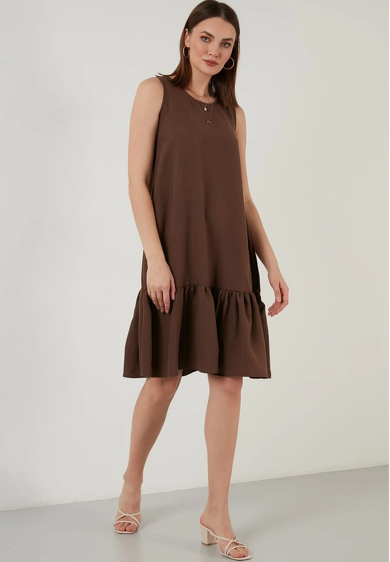 LELA REGULAR FIT MIDI - Vestido Informal - Brown, Mujer 6 LELA REGULAR FIT MIDI - Vestido Informal - Brown, Mujer - Imagen 6