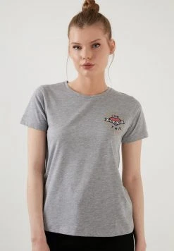 LELA Camiseta Estampada - Grey-melange , Mujer