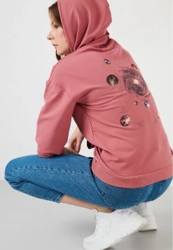 LELA BACK KANGAROO POCKET - Sudadera - Dusty Rose Color , Mujer