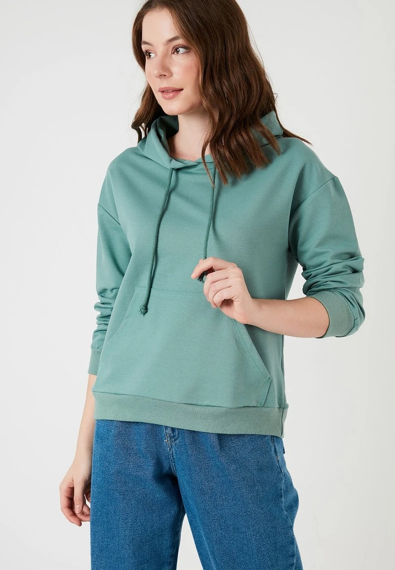 LELA BACK PRINT - Jersey Con Capucha - Mint, Mujer 2 LELA BACK PRINT - Jersey Con Capucha - Mint, Mujer - Imagen 2
