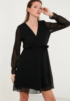 LELA CHIFFON - Vestido Informal - Black, Mujer -LELA Tienda 2f316eaf091844d086ffd32d2f3e7e30
