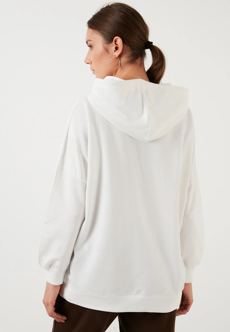 LELA Jersey Con Capucha - White , Mujer 2 LELA Jersey Con Capucha - White , Mujer - Imagen 2