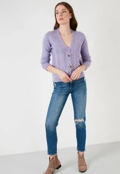 LELA Chaqueta De Punto - Lilac, Mujer -LELA Tienda 31ba963ed76341dc81f28eb04cca570b