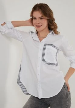 LELA REGULAR FIT - Camisa - White, Mujer -LELA Tienda 31d3b5586dff459eb0474b9e33eaeefb