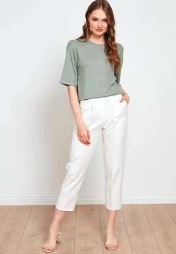 LELA OVERSIZE CREW NECK SLIT DETAILED - Blusa - Green , Mujer -LELA Tienda 3354d1292d8248dd99aca7cdcad226a5